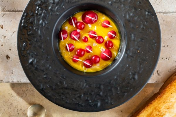 Foie Gras Cream with Tokaji Aszú, Red Currant and Brioche